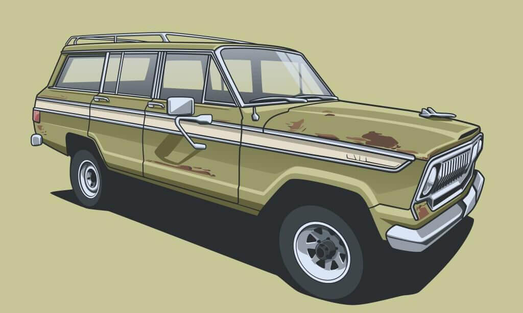 Mike's car a Jeep Wagoneer